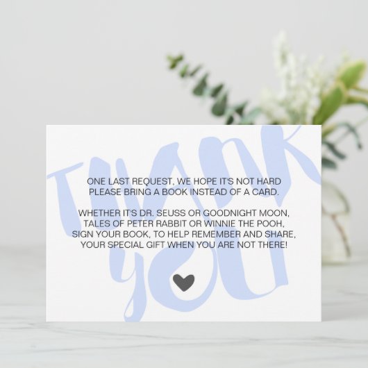 男の赤ちゃんシャワー用書要求カード 招待状 (スタンド正面)