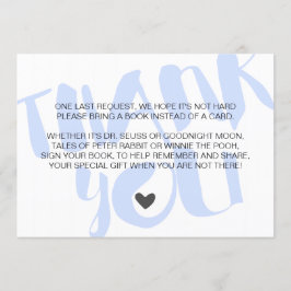 男の赤ちゃんシャワー用書要求カード 招待状