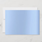 男の赤ちゃんシャワー足グリッターブルーホワイト 招待状 (裏面)