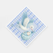 男の赤ちゃんシャワー スタンダードランチョンナプキン (角)