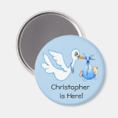 男の赤ちゃんシャワー マグネット (正面/裏面)