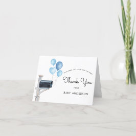 男の赤ちゃんシャワー（メール）ありがとう サンキューカード