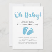 男の赤ちゃんシャワー(仮想オプション青) 招待状 (正面)