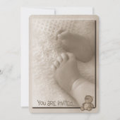 男の赤ちゃんシャワー 招待状 (正面)