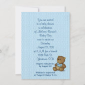 男の赤ちゃんシャワー 招待状 (裏面)