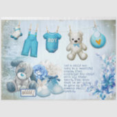 男の赤ちゃんシリーズデザイン1 薄葉紙 (正面)