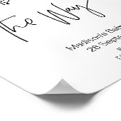 男の赤ちゃんシンプルハート付き赤ちゃんシャワー標識 ポスター (角)