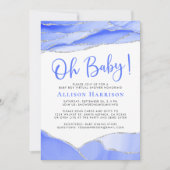 男の赤ちゃんジオード仮想シャワー 招待状 (正面)