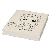 男の赤ちゃんジャンプスーツのカラーリングページ ラバースタンプ (スタンプ)