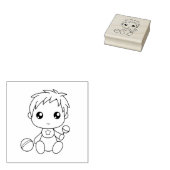 男の赤ちゃんジャンプスーツの色目 ラバースタンプ (押印)