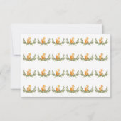 男の赤ちゃんスウィートキツネウッドランドベビーシャワーサンキューユア サンキューカード (裏面)