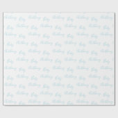 男の赤ちゃんスクリプトの青カスタマイズ名 ラッピングペーパー (フラット)