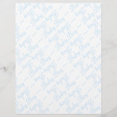 男の赤ちゃんスクリプトをライトブルー文字で白 (裏面)