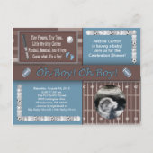 男の赤ちゃんスポーツシャワー葉書 インビテーションポストカード (正面)