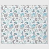 男の赤ちゃんスリーピータイム ラッピングペーパー (フラット)