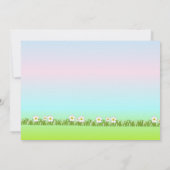 男の赤ちゃんゾウのフラット発表カード 案内状 (裏面)