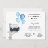 男の赤ちゃんゾウベビー振りかけバイメール 招待状 (正面)