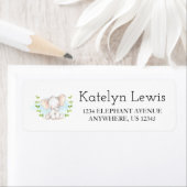 男の赤ちゃんゾウ赤ちゃんシャワー住所 シール (インサイチュ)