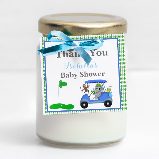 男の赤ちゃんゾウ&モンキーシャワー フェイバータグ