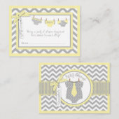 男の赤ちゃんタイおむつラッフルチケット エンクロージャーカード (正面/裏面)