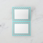 男の赤ちゃんタイシェブロンプリントサンキューカード サンキューカード (内部)