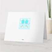 男の赤ちゃんツインおめでとう カード (裏面)