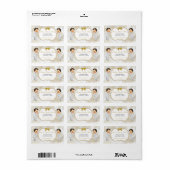 男の赤ちゃんツインズバプテスマ《キリスト教》洗礼式や命名式金ゴールドホワイト ラベル (フルシート)