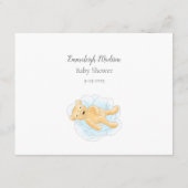 男の赤ちゃんテディベアとビーの本 エンクロージャーカード (裏面)