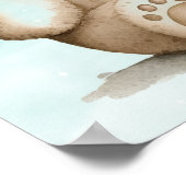 男の赤ちゃんテディベアのおもちゃ ポスター (角)