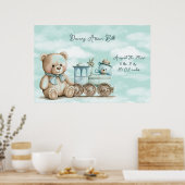 男の赤ちゃんテディベアのおもちゃ ポスター (キッチン)