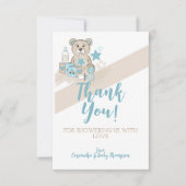 男の赤ちゃんテディベアサンキューカード サンキューカード (正面)