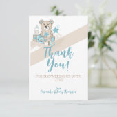 男の赤ちゃんテディベアサンキューカード サンキューカード (スタンド正面)