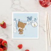 男の赤ちゃんテディベア スタンダードカクテルナプキン (インサイチュ)