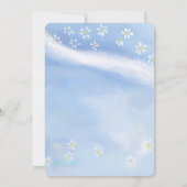 男の赤ちゃんデイジーバルーン赤ちゃんシャワー 招待状 (裏面)