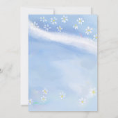 男の赤ちゃんデイジーバルーン赤ちゃんシャワー 招待状 (裏面)