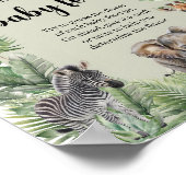 男の赤ちゃんトロピカルジャングルサファリザベビーフードゲーム ポスター (角)