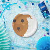 男の赤ちゃんドッグマルーンベビーシャワー紙プレート ペーパープレート (パーティー)