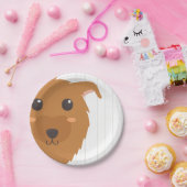 男の赤ちゃんドッグマルーンベビーシャワー紙プレート ペーパープレート (パーティー)