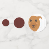 男の赤ちゃんドッグマルーンベビーシャワー紙吹雪 コンフェッティ (裏面)