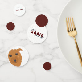 男の赤ちゃんドッグマルーンベビーシャワー紙吹雪 コンフェッティ