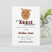 男の赤ちゃんドッグマルーンベビー 案内状 (スタンド正面)