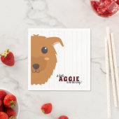 男の赤ちゃんドッグマルーン赤ちゃんシャワー スタンダードカクテルナプキン (インサイチュ)