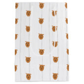 男の赤ちゃんドッグマルーン赤ちゃんシャワー ミディアムペーパーバッグ (裏面)