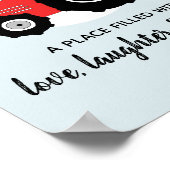 男の赤ちゃんドードルレッドファームトラクター&ネーム子供部屋 ポスター (角)