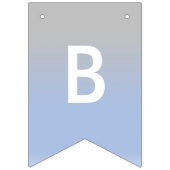 男の赤ちゃんナグパルグラデーションブルーとシルバーバナー バンティングフラッグ (第1の旗)