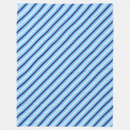 男の赤ちゃんネイビーブルーアンドターコイズストライプズ フリースブランケット