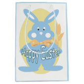 男の赤ちゃんハッピーイースターバニーMGB ミディアムペーパーバッグ (正面)