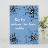 男の赤ちゃんハロウィーンベビーシャワースパイダー招待状 招待状 (スタンド正面)