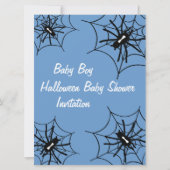 男の赤ちゃんハロウィーンベビーシャワースパイダー招待状 招待状 (正面)