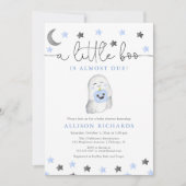 男の赤ちゃんハロウィーン秋かわいい幽霊赤ちゃんシャワー 招待状 (正面)